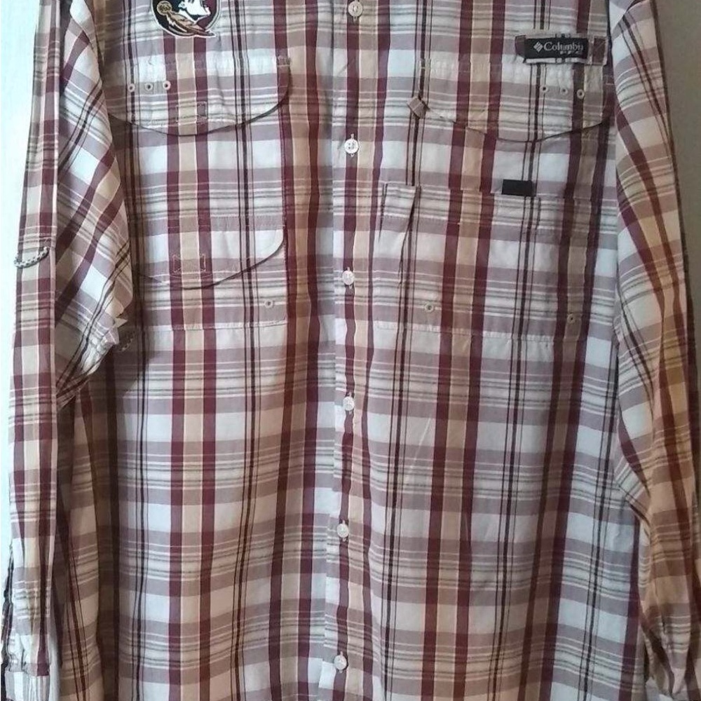 Columbia PFG Florida State University Seminoles Men’s Shirt, Large